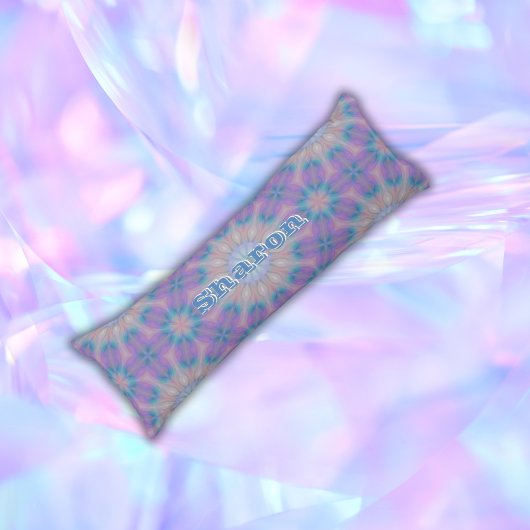 Pastellmutter Perlmuster Name Monogramm | Seitenschläferkissen