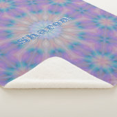 Pastellmutter Perlmuster Name Monogramm | Sherpadecke (3/4)