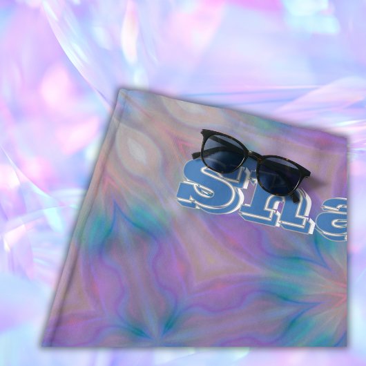 Pastellmutter Perlmuster Name Monogramm | Strandtuch