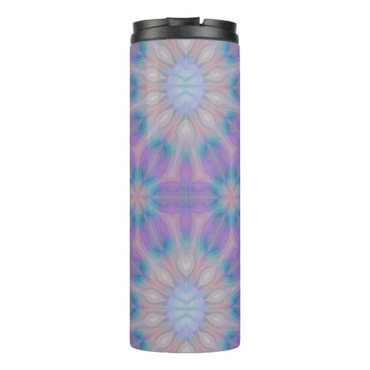 Pastellmutter Perlmuster Name Monogramm | Thermosbecher (Rückseite)