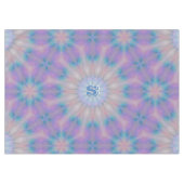 Pastellmutter Perlmuster Name Monogramm | Tischdecke (Vorderseite (Horizontal))