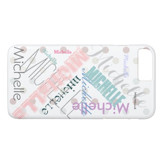 PastellnamensTupfen Case-Mate iPhone Hülle (Rückseite (Horizontal))