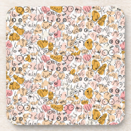 pastellneutrales Muster Getränkeuntersetzer