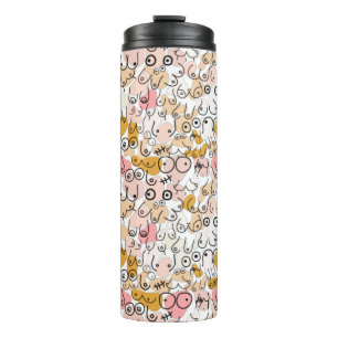 pastellneutrales Muster Thermosbecher