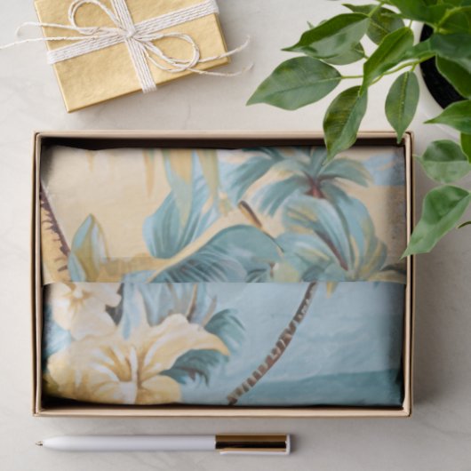 PastellOcean View Decoupage Seidenpapier (Geschenk)