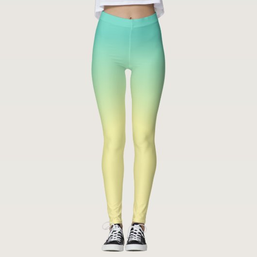 PastellOmbre Leggings - Grün, zum von Steigung (Vorderseite)