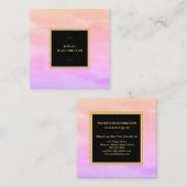 *~* PastellOmbre Steigungs-Lavendel-Rosa abstrakt Quadratische Visitenkarte (Vorne/Hinten)