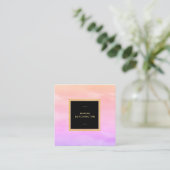 *~* PastellOmbre Steigungs-Lavendel-Rosa abstrakt Quadratische Visitenkarte (Stehend Vorderseite)