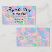 Pastellopal Textur danke Ihnen Visitenkarte (Vorne/Hinten)