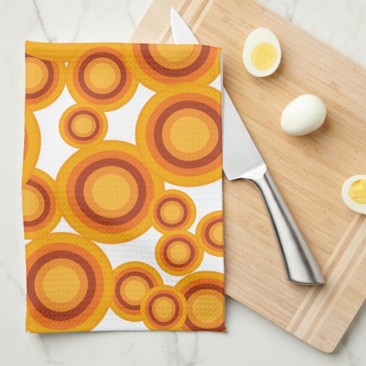 Pastellorange Handtuch (Viertel Falte)