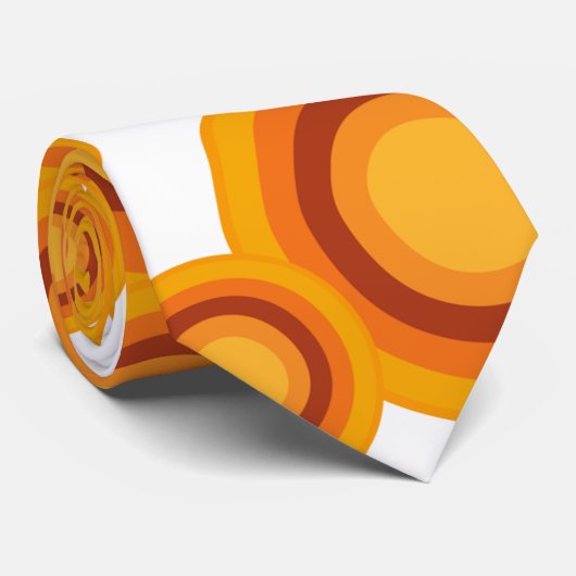 Pastellorange Krawatte (Gerollt)