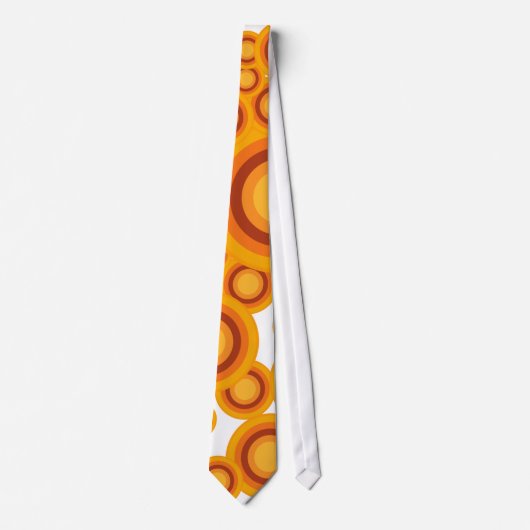 pastellorange Kreis Krawatte (Vorderseite)