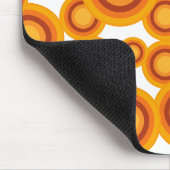 pastellorange Kreis Mousepad (Ecke)