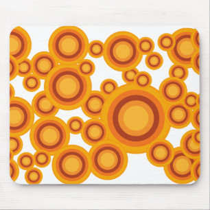 pastellorange Kreis Mousepad