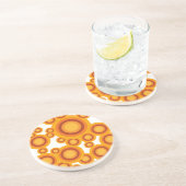 pastellorange Kreis Untersetzer (Seite)