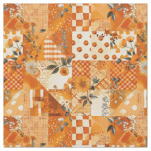Pastellorange Patchwork Vintage Cottagecore Quilt