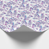 Pastelloween Skulls Geschenkpapier (Ecke)