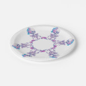 Pastelloween Skulls Pappteller (Schrägansicht)