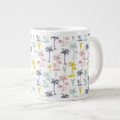 Pastellpalme am Strand Jumbo-Tasse (Vorderseite Rechts)