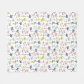Pastellpalme durch das Strand-Muster Fleecedecke (Vorderseite (Horizontal))