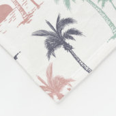 Pastellpalme durch das Strand-Muster Fleecedecke (Ecke)