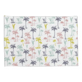 Pastellpalme durch das Strand-Muster Kissenbezug (Rückseite-Rechts)