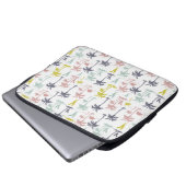 Pastellpalme durch das Strand-Muster Laptopschutzhülle (Vorne Knopf)