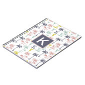 Pastellpalme durch das Strand-Muster Notizblock (Linke Seite)