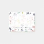 Pastellpalme durch das Strand-Muster Post-it Klebezettel (Vorderseite)