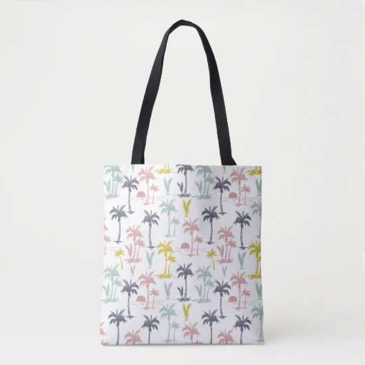 Pastellpalme durch das Strand-Muster Tasche (Vorderseite)