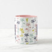 Pastellpalme durch das Strand-Muster Tasse (Zentrum)