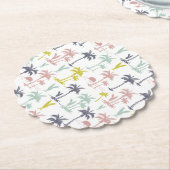 Pastellpalme durch das Strand-Muster Untersetzer (angewinkelt)