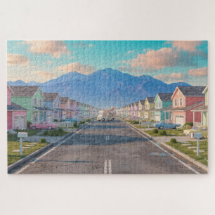 Pastellparadies, Endlose Straße Unheimliche Vor Puzzle