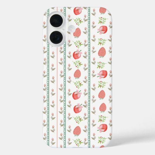 Pastellpastellbeeren Rosa Blaue Spitze Case-Mate iPhone Hülle (Rückseite)