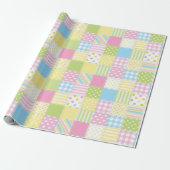 PastellPatchwork-Muster Geschenkpapier (Ungerollt)