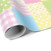 PastellPatchwork-Muster Geschenkpapier (Rolleneckpunkt)