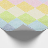 PastellPatchwork-Regenbogen-Packpapier Geschenkpapier (Ecke)