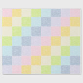 PastellPatchwork-Regenbogen-Packpapier Geschenkpapier (Flach)