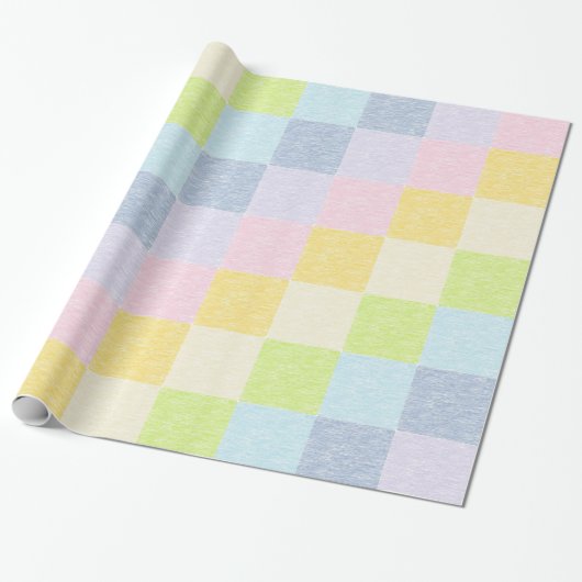 PastellPatchwork-Regenbogen-Packpapier Geschenkpapier (Ungerollt)