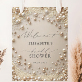 Pastellpearls mit Diamonds Brautparty Willkommen Poster