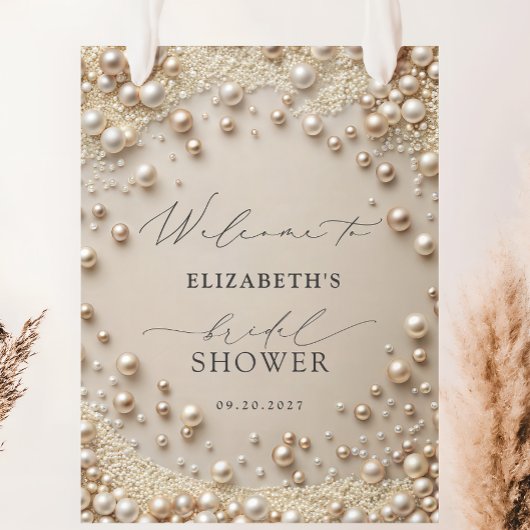 Pastellpearls mit Diamonds Brautparty Willkommen Poster