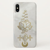 Pastellperle Unalome Lotus Symbol Case-Mate iPhone Hülle (Rückseite)