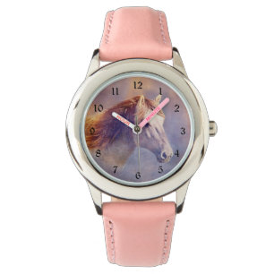 Pastellpferd Armbanduhr