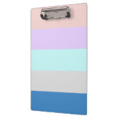 Pastellpfirsich lila Minzgraublauer Farbblock Klemmbrett (Links)