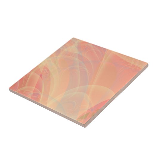 Pastellpfirsich Pink Yellow Silky Textur Fliese (Seite)