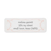 Pastellpfirsich und Cream Geometric (Vorne)