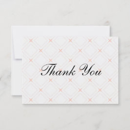 Pastellpfirsich und Cream Geometric Dankeskarte