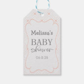 Pastellpfirsich und Cream Geometric Geschenkanhänger (Vorderseite)