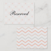 Pastellpfirsich und Cream Geometric Platzkarte (Vorne/Hinten)