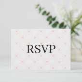 Pastellpfirsich und Cream Geometric RSVP Karte (Stehend Vorderseite)